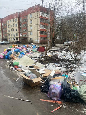 На месте контейнерной площадки образовалась стихийная свалка